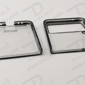کریستال کاور شفاف فریم سرمه‌ای تیره سامسونگ Galaxy Z Flip3 مارک GKK