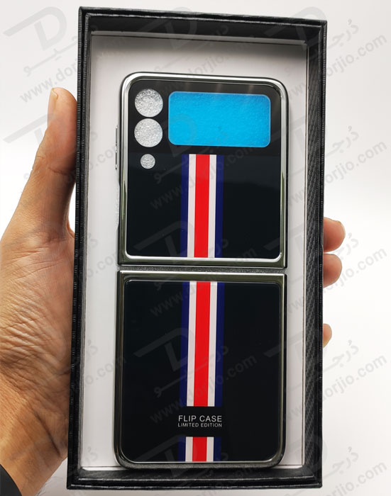 کریستال کاور طرح پرچم فرانسه سامسونگ Galaxy Z Flip3 مارک GKK