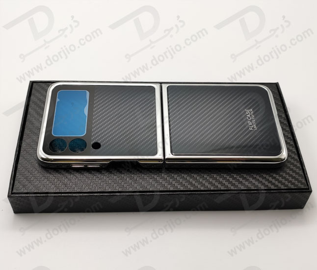 کریستال کاور طرح کربنی سامسونگ Galaxy Z Flip3 مارک GKK