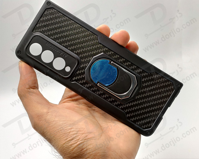 قاب محافظ کربنی + استند سامسونگ Galaxy Z Fold3 مارک GKK