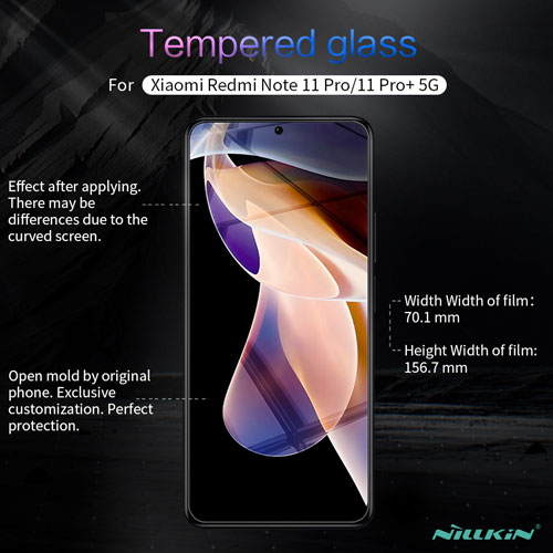 محافظ صفحه نمایش نیلکین شیائومی H+Pro Anti-Explosion Redmi Note 11 Pro Plus