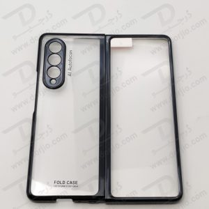 کریستال کاور شفاف فریم سرمه‌ای تیره سامسونگ Galaxy Z Fold3 مارک GKK