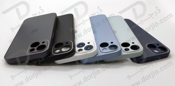 گارد سیلیکونی پشت گلس مات iPhone 13