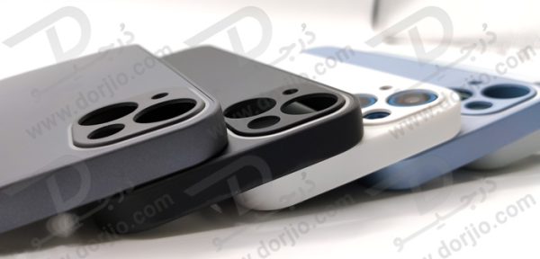 گارد سیلیکونی پشت گلس مات iPhone 13