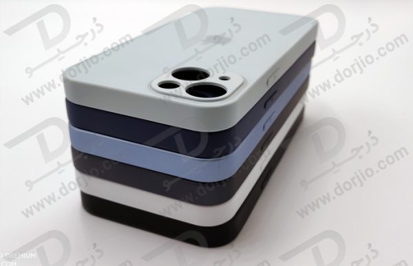 گارد سیلیکونی پشت گلس مات iPhone 13