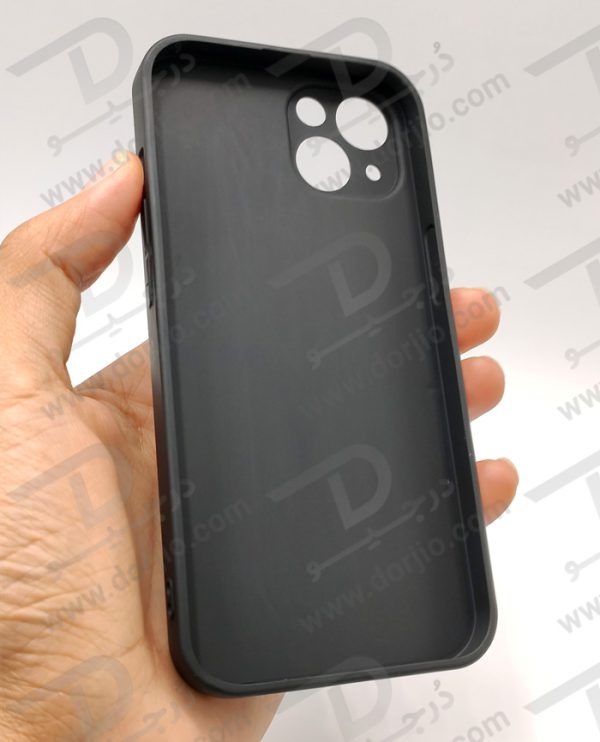 گارد سیلیکونی پشت گلس مات iPhone 13