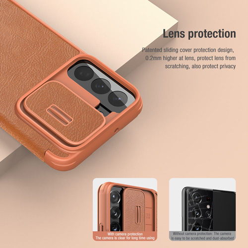 کیف چرمی نیلکین سامسونگ Qin Pro Leather Case Galaxy S22