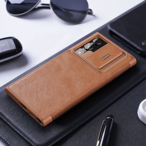 کیف چرمی نیلکین سامسونگ Qin Pro Leather Case Galaxy S22 Ultra