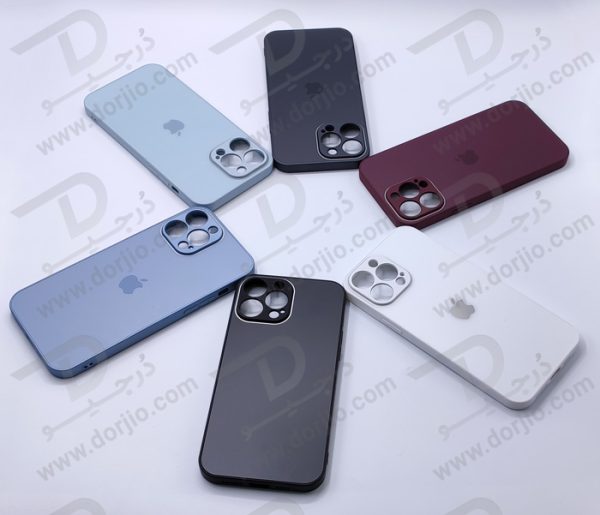 گارد سیلیکونی پشت گلس مات iPhone 13 Pro Max