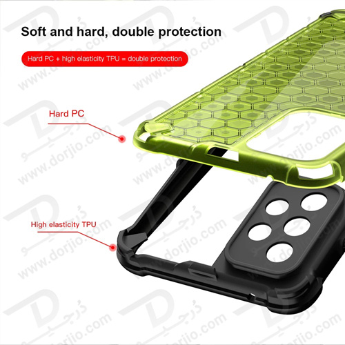 گارد ضد ضربه هیبریدی سامسونگ Galaxy A72 مدل Honeycomb