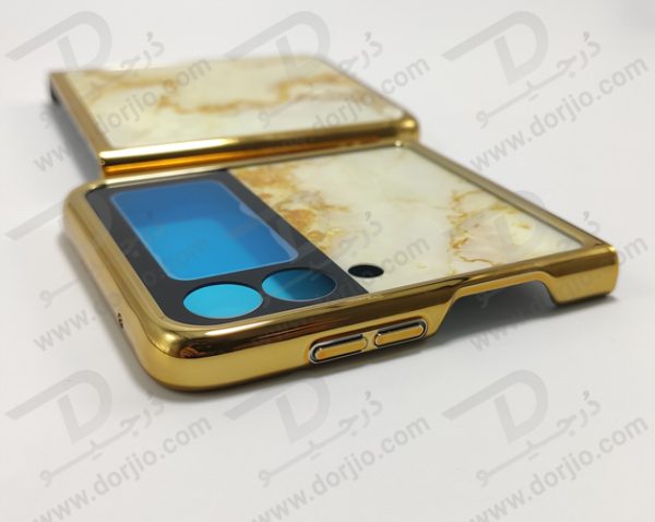 گارد طرح ماربل طلایی سامسونگ Galaxy Z Flip3 مارک GKK