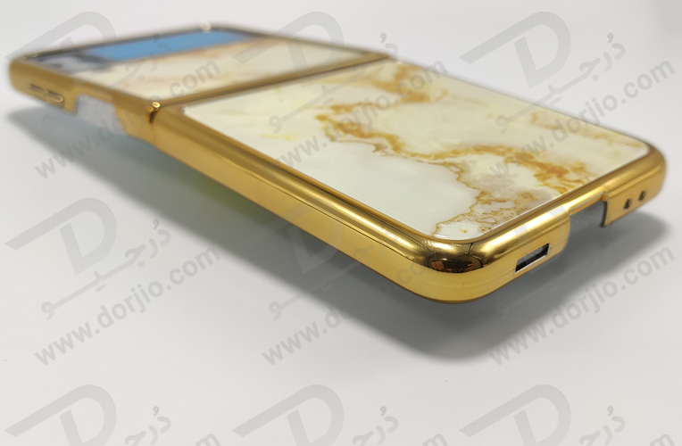 گارد طرح ماربل طلایی سامسونگ Galaxy Z Flip3 مارک GKK