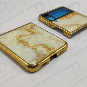 گارد طرح ماربل طلایی سامسونگ Galaxy Z Flip3 مارک GKK