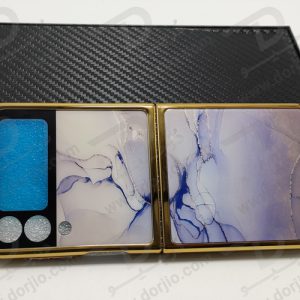 گارد طرح ماربل یاسی سامسونگ Galaxy Z Flip3 مارک GKK فریم طلایی