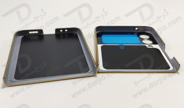 گارد طرح پرچم فرانسه سامسونگ Galaxy Z Flip3 مارک GKK فریم طلایی
