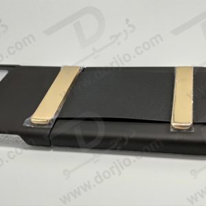 فلیپ کیس مشکی سامسونگ Galaxy Z Flip 3 مارک GKK با بند چرمی