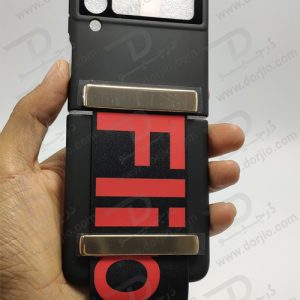 فلیپ کیس مشکی سامسونگ Galaxy Z Flip 3 مارک GKK با بند چرمی - کد 3