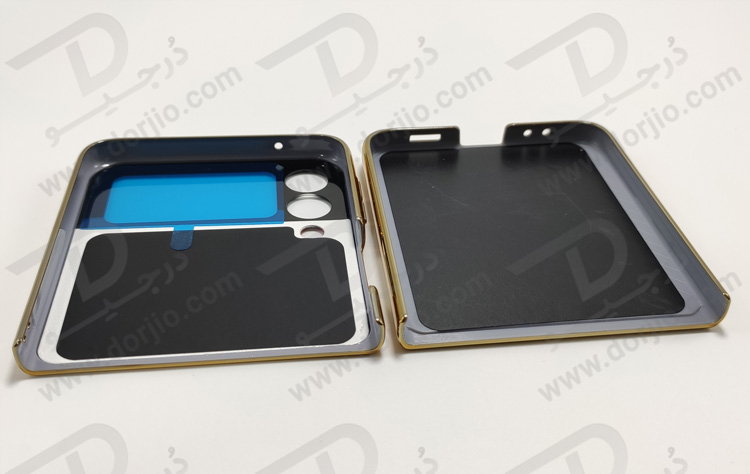 گارد طرح آبرنگی سامسونگ Galaxy Z Flip3 مارک GKK فریم طلایی