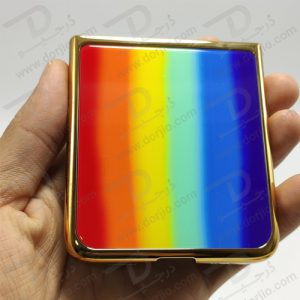 گارد طرح آبرنگی سامسونگ Galaxy Z Flip3 مارک GKK فریم طلایی
