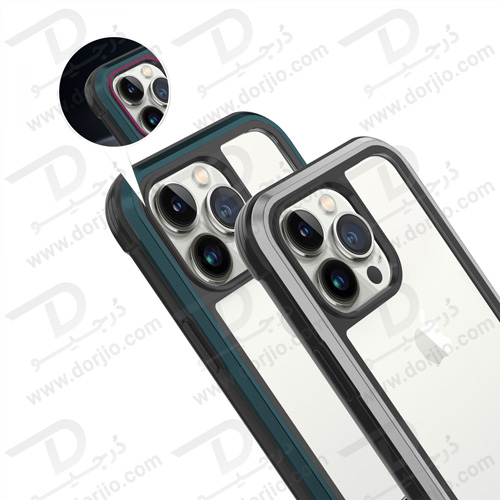 قاب محافظ iPhone 13 Pro مدل Green Lion Rainbow Hibrido Shield