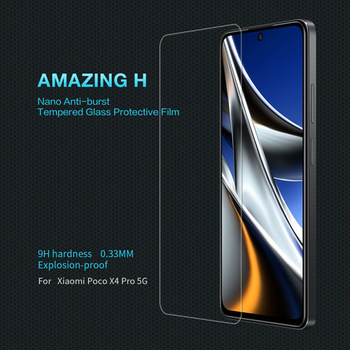 محافظ صفحه نمایش نیلکین شیائومی H Anti-Explosion Glass Poco X4 Pro 5G