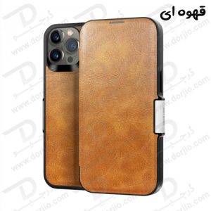 فلیپ کاور چرمی iPhone 13 Pro مدل Green PU Leather Wallet Folio