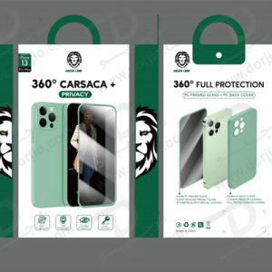 قاب و گلس حریم شخصی iPhone 13 Pro مدل Green 360 Carsaca Plus Case with Privacy Glass