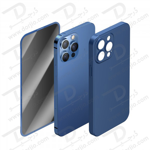 قاب و گلس حریم شخصی iPhone 13 Pro مدل Green 360 Carsaca Plus Case with Privacy Glass