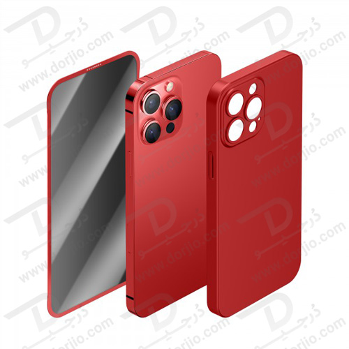 قاب و گلس حریم شخصی iPhone 13 Pro مدل Green 360 Carsaca Plus Case with Privacy Glass