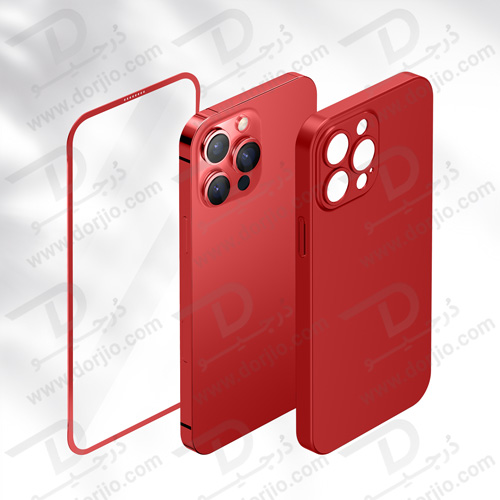 قاب و گلس شفاف iPhone 13 Pro Max مدل Green 360 Carsaca Plus Case with HD Glass