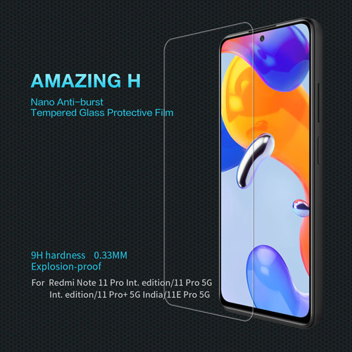 محافظ صفحه نمایش نیلکین شیائومی H Anti-Explosion Redmi Note 11T Pro