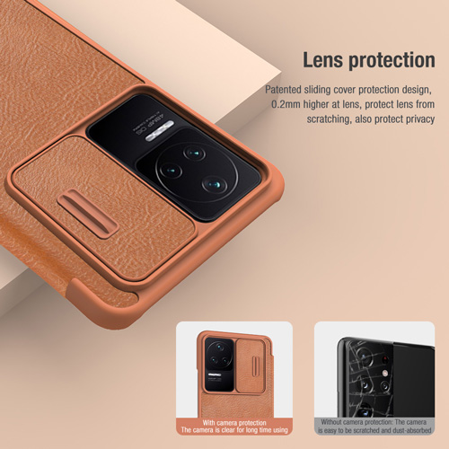 کیف چرمی نیلکین سامسونگ Qin Pro Leather Case Redmi K40S