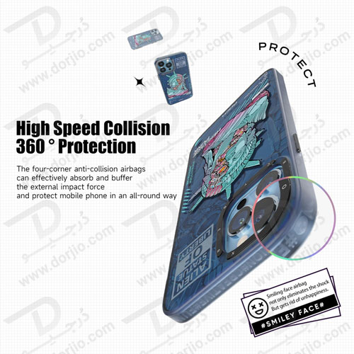 گارد اصلی ROCK آیفون 13 پرو مکس مدل Statue of Liberty