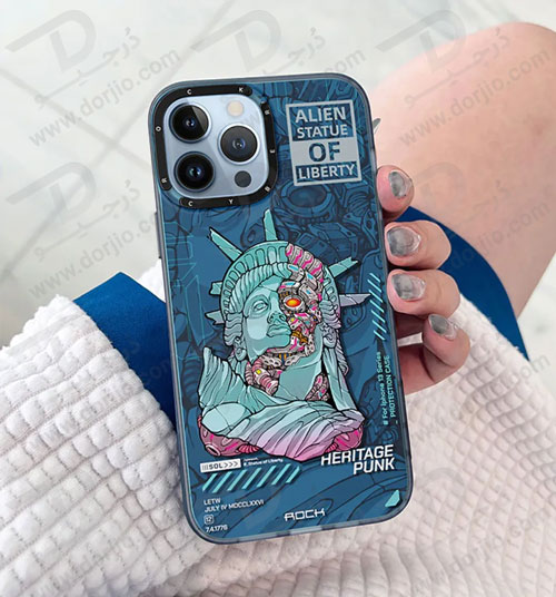 گارد اصلی ROCK آیفون 13 پرو مکس مدل Statue of Liberty