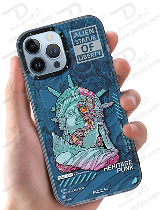 گارد اصلی ROCK آیفون 13 پرو مکس مدل Statue of Liberty
