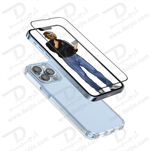 گارد و گلس شفاف iPhone 13 Pro مارک Green Lion 2 in 1 HD Protection Pack