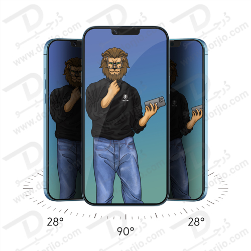 گلس حریم شخصی گرین iPhone 13 Pro مدل 9H Steve Privacy Full Glass