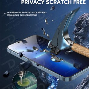 گلس حریم شخصی گرین iPhone 13 Pro Max مدل 3D Privacy Scratch Free Round Edge Glass