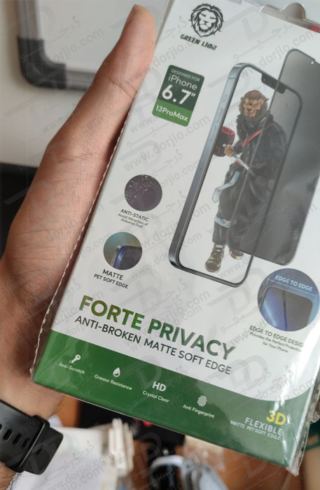 گلس حریم شخصی iPhone 13 مدل Green 3D Forte Privacy Glass Full Curved