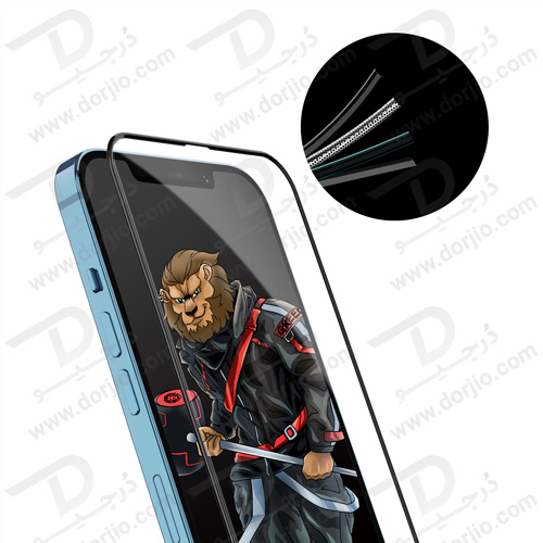 گلس شفاف گرین iPhone 12 مدل 3D Forte HD Glass Full Curved