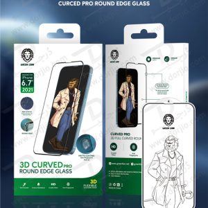 گلس شیشه ای iPhone 13 Mini مدل Green 3D Curved Tempered Glass