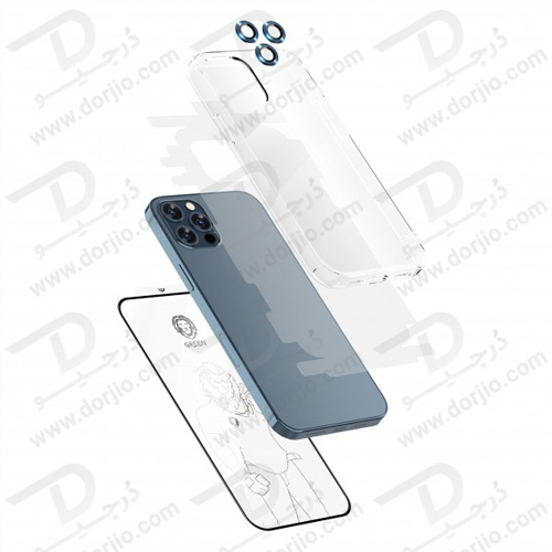بسته محافظتی گرین iPhone 13 Pro Max مدل Green 4 in 1 360° Protection Pack