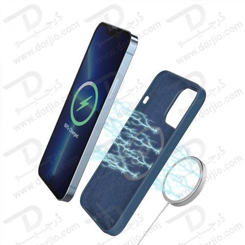 قاب سیلیکونی مگنتی iPhone 13 Pro مدل Green Lusso MagSafe 360 Silicone