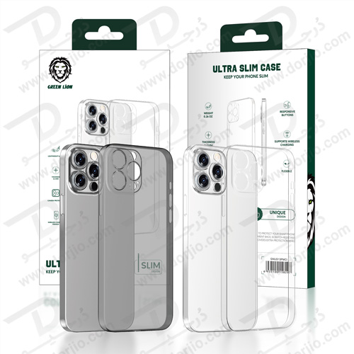 قاب محافظ شفاف و دودی iPhone 13 Pro مدل Green Ultra Slim