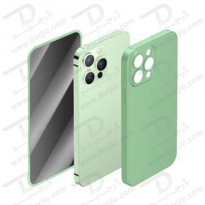 قاب و گلس حریم شخصی iPhone 13 Pro مدل Green 360 Carsaca Plus Case with Privacy Glass