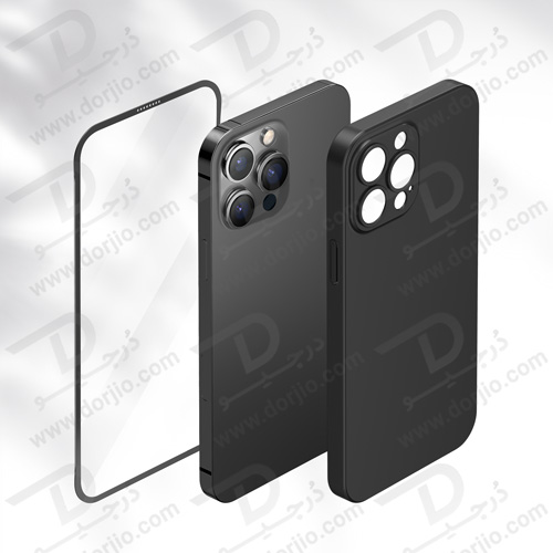 قاب و گلس شفاف iPhone 13 Pro Max مدل Green 360 Carsaca Plus Case with HD Glass