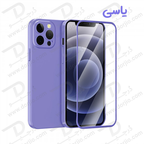 قاب و گلس شفاف iPhone 13 Pro Max مدل Green 360 Carsaca Plus Case with HD Glass