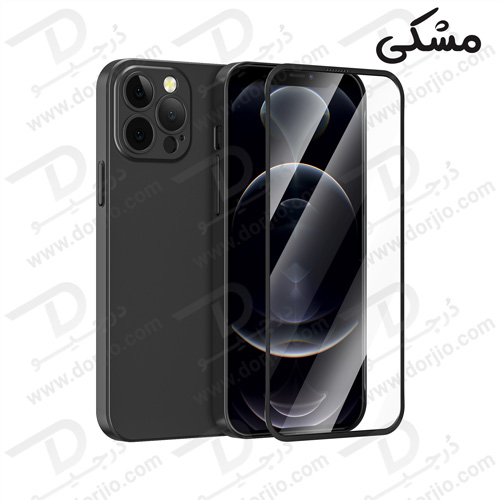 قاب و گلس شفاف iPhone 13 Pro Max مدل Green 360 Carsaca Plus Case with HD Glass