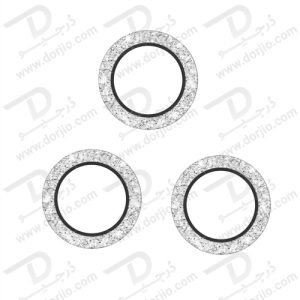 محافظ لنز دوربین نقره ای الماسی iPhone 13 Pro مدل Green 9H Camera Lens Guard