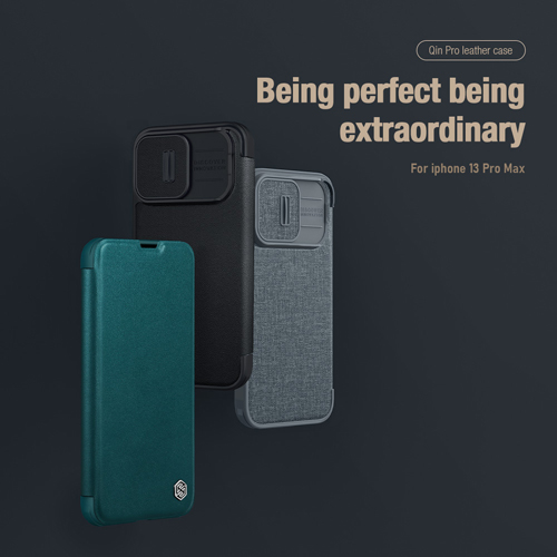 کیف نیلکین (چرم + پارچه) Qin Pro Leather Case iPhone 13 Pro